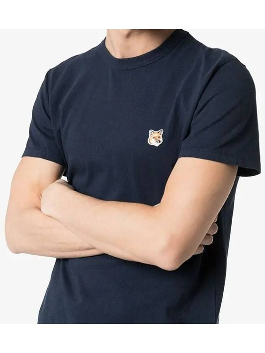 Fox Head Patch Classic Short Sleeve T-Shirt Navy - MAISON KITSUNE - BALAAN 2