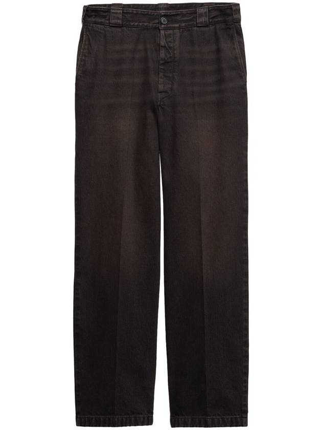 Men's Relaxed Fit Jeans Brown - PRADA - BALAAN 2