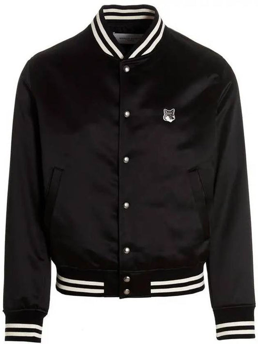 Satin Nylon Teddy Jacket Black - MAISON KITSUNE - BALAAN 2