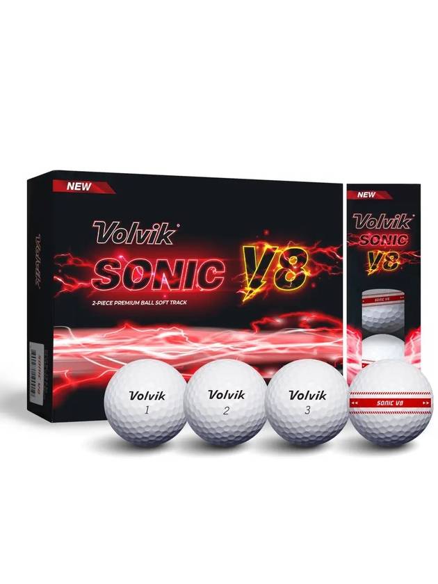 4 Dozen 48 Ball Golf Sonic V8 Soft Track 2 Pieces - VOLVIK - BALAAN 6