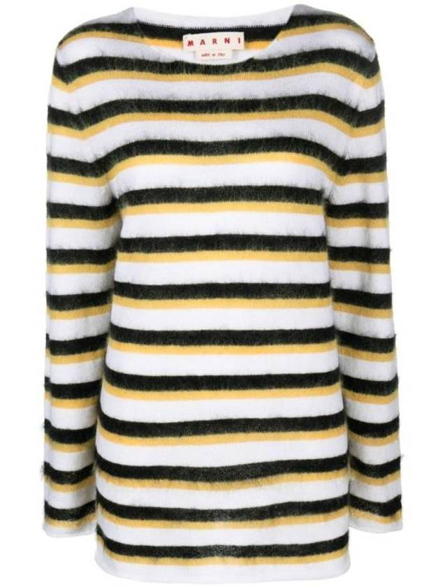 Striped Wool Knit Top White - MARNI - BALAAN 2