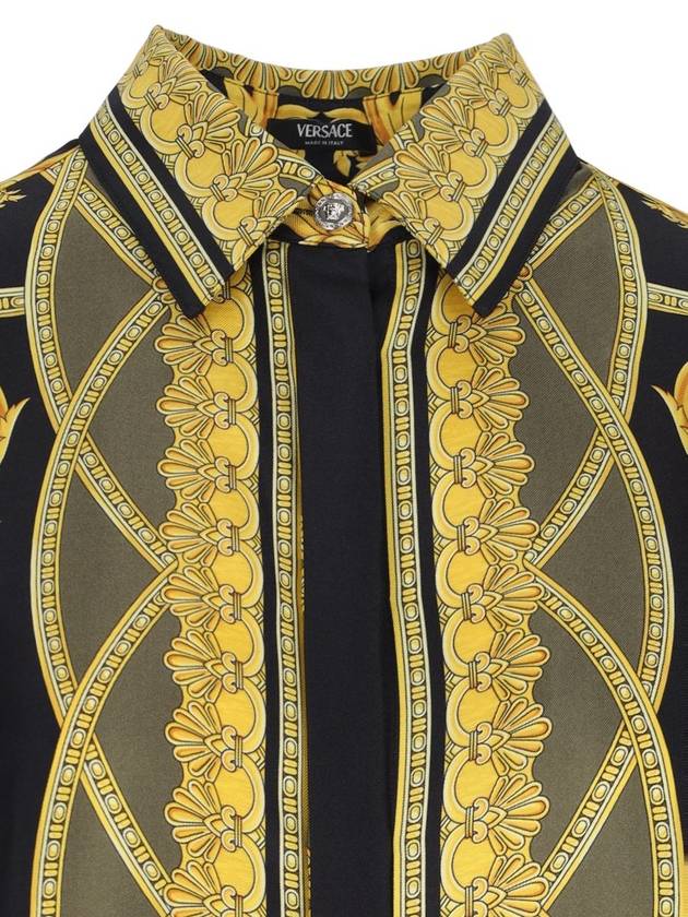 Shirt 10013601A11528 5BC60 BLACK DARK OLIVE GOLD - VERSACE - BALAAN 6