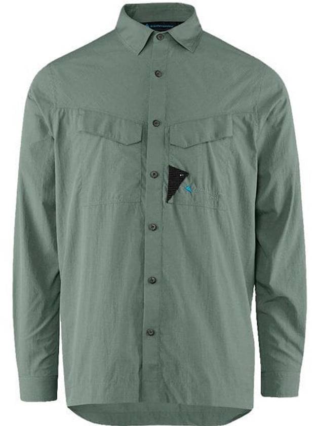 Men's Syn Regular Fit Long Sleeve Shirt Green Lake - KLATTERMUSEN - BALAAN 2