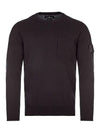 Shadow Project Pocket Crew Neck Knit Top Black - STONE ISLAND - BALAAN 2