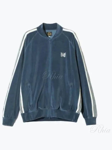 R C Track Jacket Marine Blue PU278 - NEEDLES - BALAAN 1