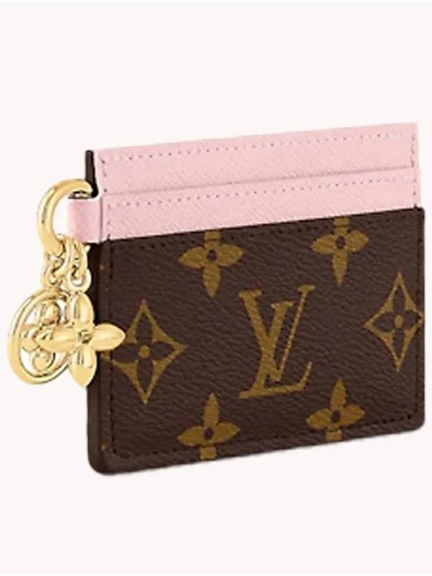 LV Charm Monogram Card Wallet Brown Pink - LOUIS VUITTON - BALAAN 3