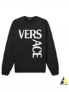 Across Logo Sweatshirt Black - VERSACE - BALAAN 2