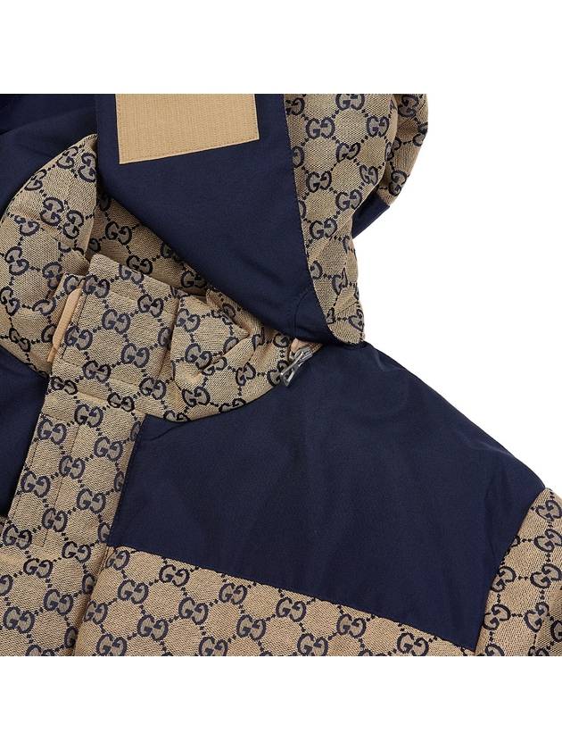 Men's GG Canvas Goose Down Padding Brown Navy - GUCCI - BALAAN 7