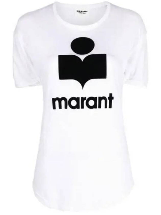 24 KOLDI TS0004FA A1N09E 20WH Coldi Linen Logo T shirt 676282 - ISABEL MARANT - BALAAN 1