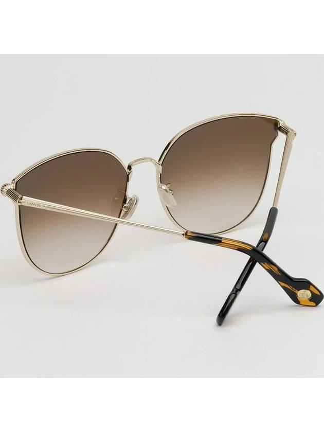 Sunglasses LNV122SLB 740 Brown Metal Frame Cat Eye Round Overfit - LANVIN - BALAAN 4