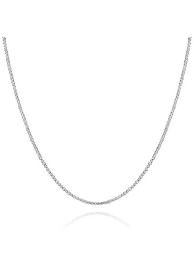 Box Chain 5CM Necklace Silver - CRYSTAL HAZE - BALAAN 4