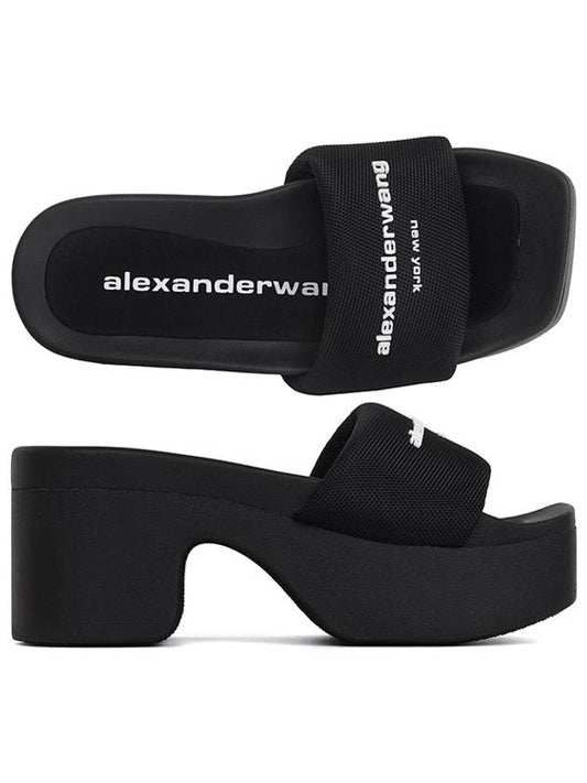 Aw Platform Slide Nylon Slippers Black - ALEXANDER WANG - BALAAN 2