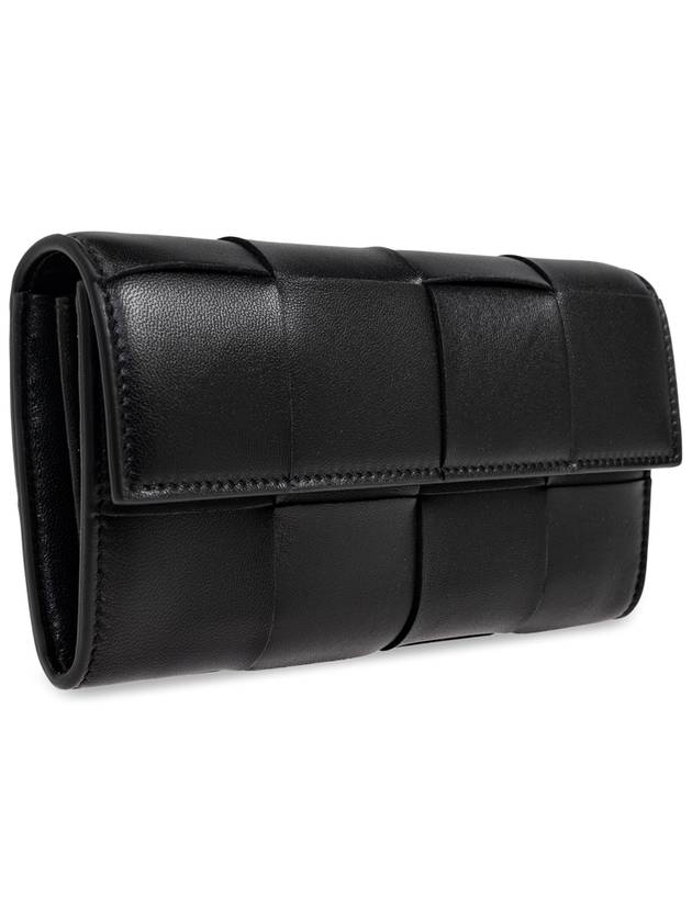 Bottega Veneta Leather Wallet, Women's, Black - BOTTEGA VENETA - BALAAN 4