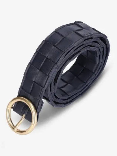 Maxi Intrecciato Leather Belt Black - BOTTEGA VENETA - BALAAN 2