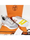 Bouncing Mesh Suede Goatskin Low Top Sneakers Gris Temperance - HERMES - BALAAN 2