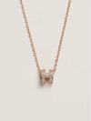 Mini Pop H Pendant Rose Gold & Marron Glace - HERMES - BALAAN 3