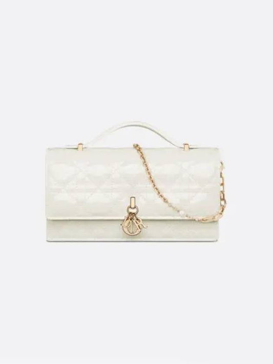 Miss Cannage Lambskin Mini Bag White - DIOR - BALAAN 1