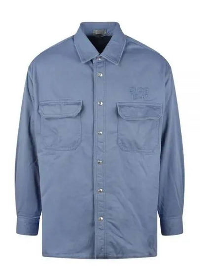 Overshirt Cotton Jacket Blue - DIOR - BALAAN 2