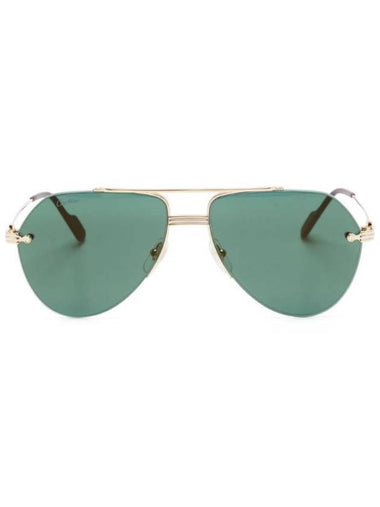 Eyewear Round Frame Tinted Sunglasses CT0427S - CARTIER - BALAAN 1