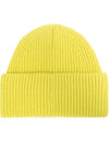 Small Face Logo Beanie Yellow - ACNE STUDIOS - BALAAN 4