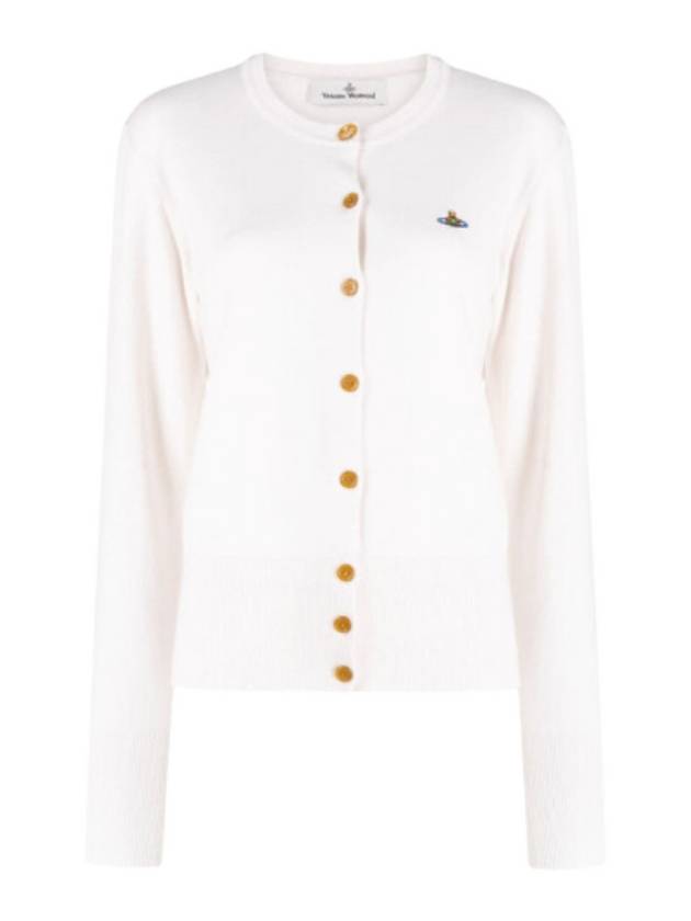 Bea Logo Cardigan Cream - VIVIENNE WESTWOOD - BALAAN 2