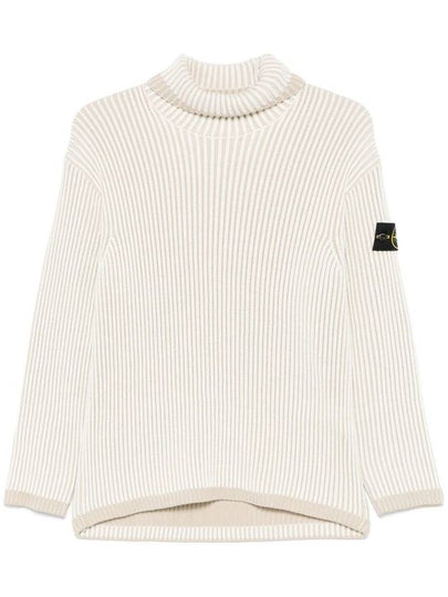 Vanish Full Rib RWS Wool Knit Top Natural White - STONE ISLAND - BALAAN 2