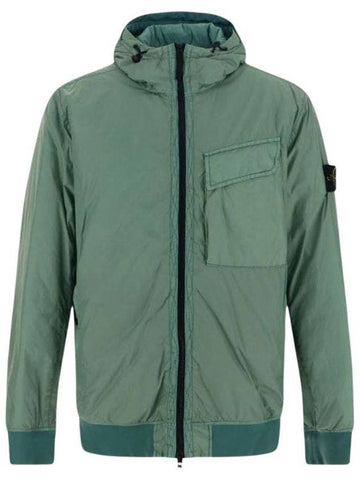 Wappen Patch Nylon Crinklips Hooded Jacket Sage - STONE ISLAND - BALAAN 1