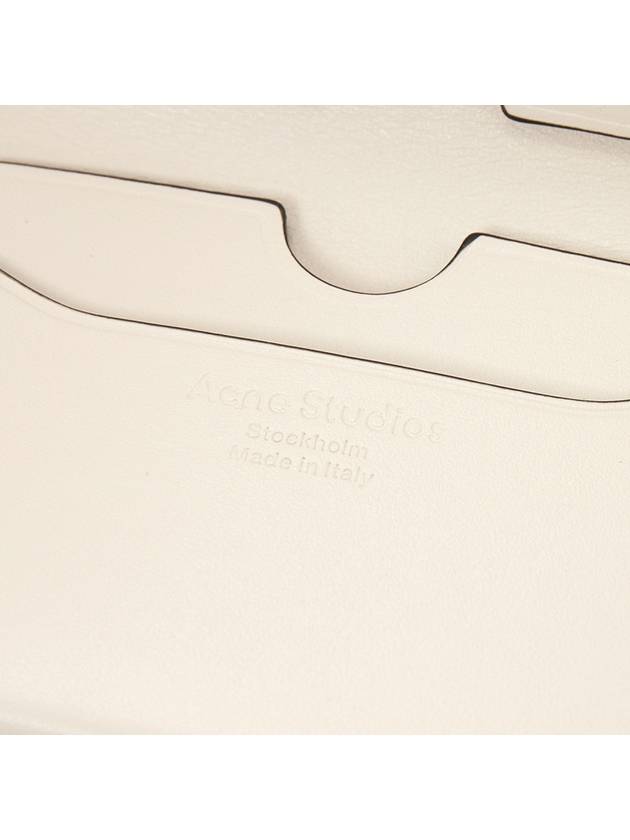 Folded Leather Card Wallet White - ACNE STUDIOS - BALAAN 6