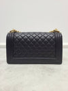 Used luxury goods Lewis It Black caviar vintage gold boy bag medium 30s - CHANEL - BALAAN 6