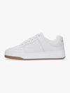 SL 61 Logo Signature Leather Low Top Sneakers White - SAINT LAURENT - BALAAN 2