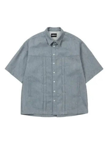 Recycled Denim Trucker Shirt Sky Blue - AJOBYAJO - BALAAN 1