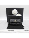 Classic Card Holder Grained Calfskin Gold Metal Black AP4089 - CHANEL - BALAAN 1