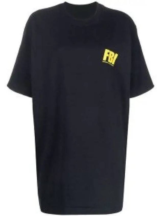 FBI Print Reversible Short Sleeve T-Shirt Navy - BALENCIAGA - BALAAN 2