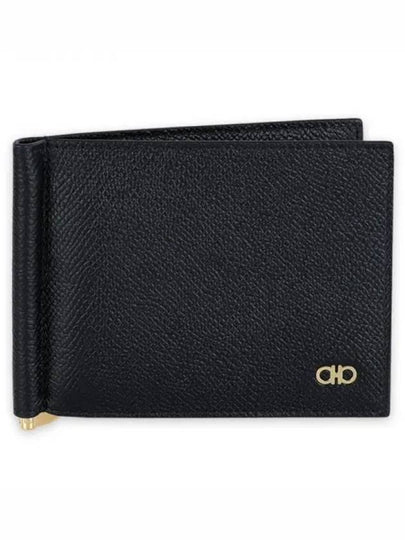 Gancini Money Clip Half  Wallet Black - SALVATORE FERRAGAMO - BALAAN 2