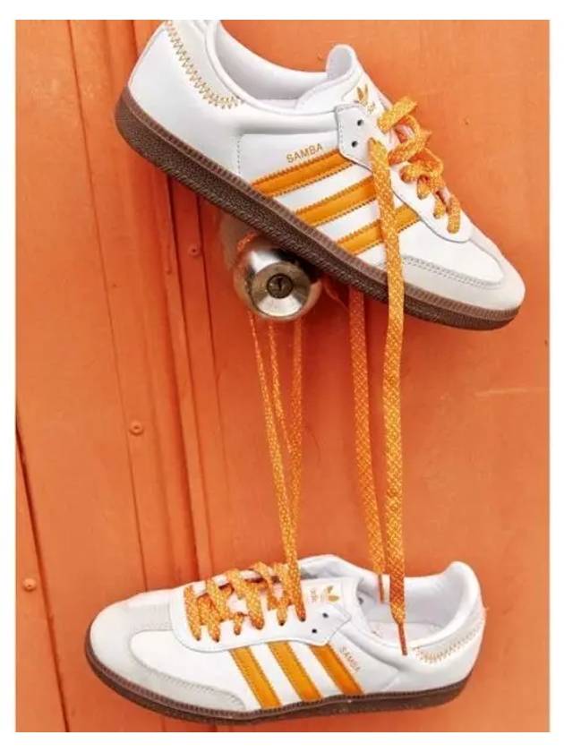 Samba OG Leather Low Top Sneakers Orange Cloud White - ADIDAS - BALAAN 2