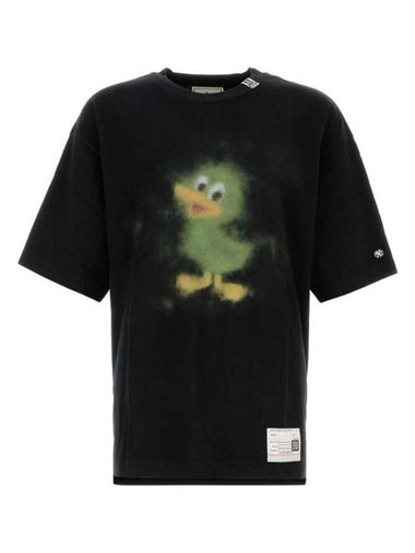 Duck Print Short Sleeve T-Shirt Black - MIHARA YASUHIRO - BALAAN 1