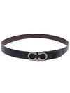 Reversible Gancini Belt Black Hickory - SALVATORE FERRAGAMO - BALAAN 6