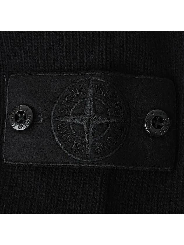 Compass Badge Wool Knit Top Black - STONE ISLAND - BALAAN 5