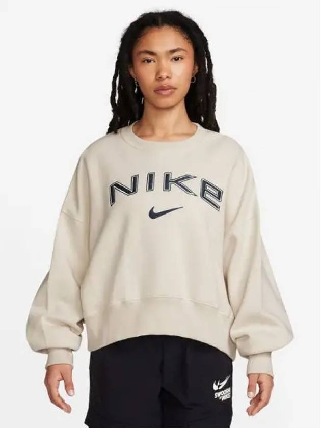 Women s Sportswear Phoenix Fleece Oversized Crew Neck Logo Sweatshirt 104 - NIKE - BALAAN 1