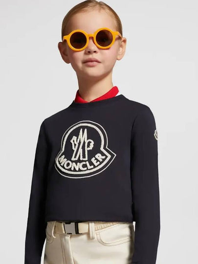 8A10A Kids Logo Long Sleeve T Shirt 8D0000383907 778 Italian - MONCLER - BALAAN 2