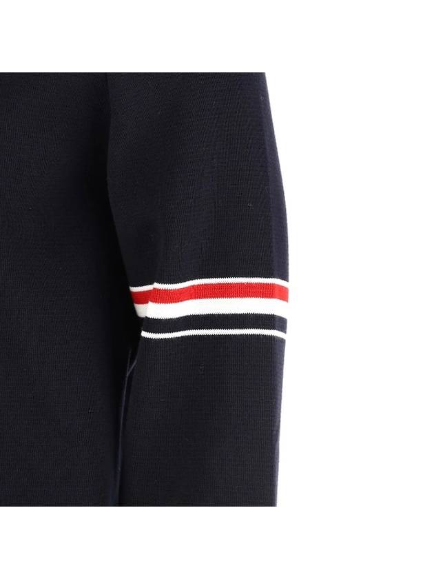 Men's Milan Stitch Armband Crew Neck Knit Top Navy - THOM BROWNE - BALAAN 4