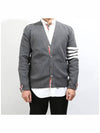 Milano Stitch 4-Bar Cardigan Medium Grey - THOM BROWNE - BALAAN 3