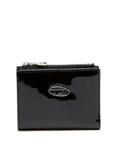 Play D Bi-Fold Card Wallet Black - DIESEL - BALAAN 1