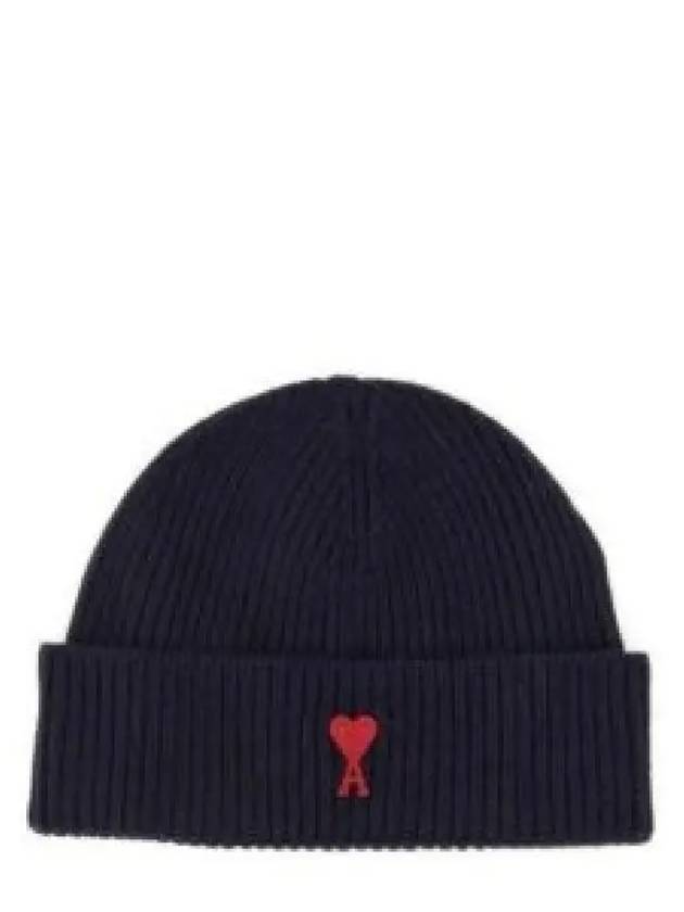 Heart Logo Wool Beanie Night Blue - AMI - BALAAN 2