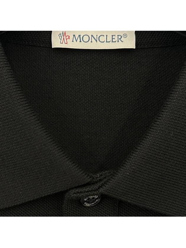 Logo Patch Short Sleeve Polo Shirt Black - MONCLER - BALAAN 6