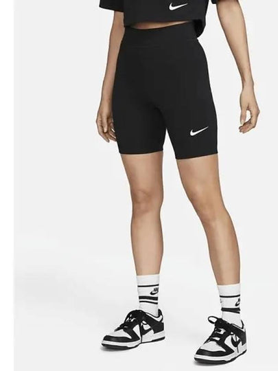 Women's NSW Classic High Waist 8 Inch Short Black - NIKE - BALAAN 2