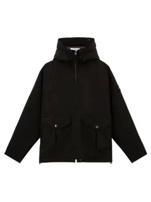 Logo David TC Down Hooded Jacket Black - STONE ISLAND - BALAAN 2