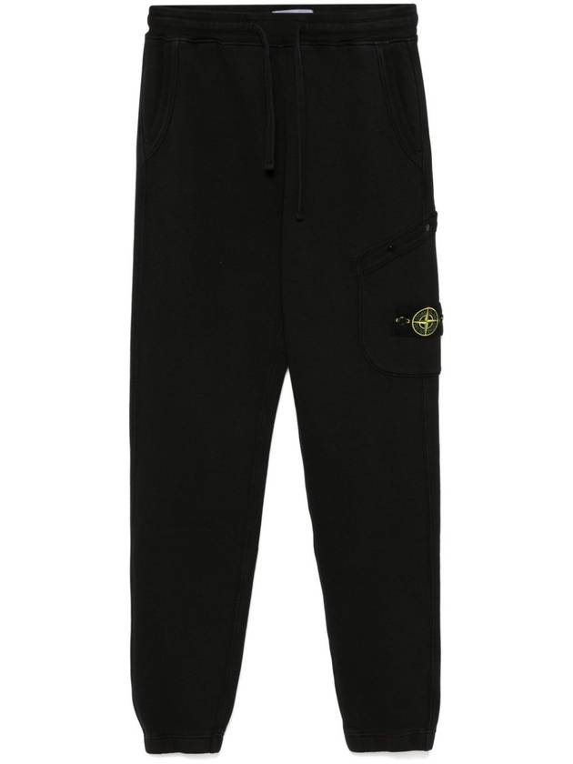 Cotton Cargo Jogging Pants Black - STONE ISLAND - BALAAN 2