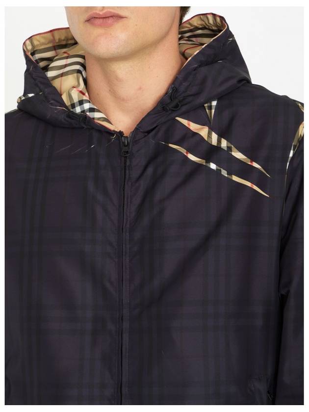 Sliced Check Zip-Up Hoodie Black - BURBERRY - BALAAN 4