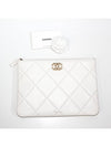 19 Lambskin medium clutch bag white - CHANEL - BALAAN 5